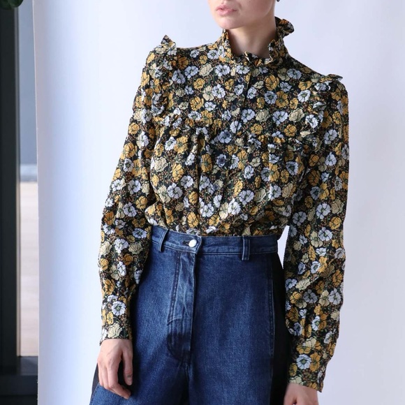 Smythe Tops - SMYTHE Floral A-Line Blouse